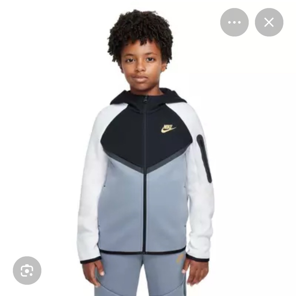 Nike Tech Kids' Black and Gray Jacket and Sweats
